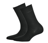Hudson 2 Paar Damen Socken - Only 2-Pack, Strumpf, Komfortbund, Einfarbig 35-38 Schwarz