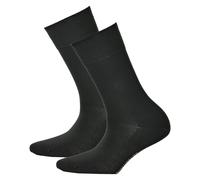 Hudson 2 Paar Damen Socken, Relax Cotton Strumpf, Komfortbund Schwarz 35-38