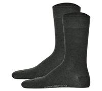 Hudson Herren Socken Only 2-Pack druckfreier Bund Grau-mel. 0550 43-46