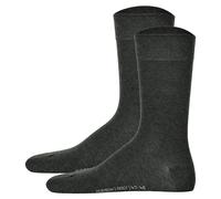 Hudson Herren Socken Only 2-Pack druckfreier Bund Grau-mel. 0550 39-42
