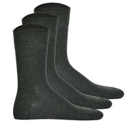 Hudson 3 Paar Herren Socken, Relax Cotton Strumpf, ohne Gummifäden, Einfarbig 43-44 Grau