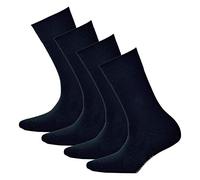 Hudson 4 Paar Damen Socken, Relax Cotton Strumpf, Komfortbund, uni (4x 1 Paar) (Blau (0335), 39-42 (4 Paar))