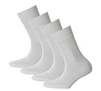 Hudson 4 Paar Damen Socken, Relax Cotton Strumpf, Komfortbund, uni (4x 1 Paar) (Weiss (0008), 39-42 (4 Paar))