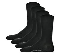 Hudson 4 Paar Herren Socken - Only 4-Pack, Strumpf, Komfortbund, Einfarbig 43-46 Schwarz