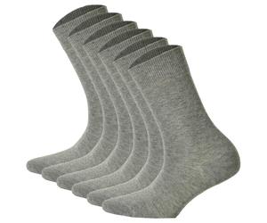 Hudson 6 Paar Damen Socken - Only 6-Pack, Strumpf, Komfortbund, Einfarbig 35-38 Grau