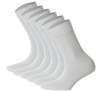 Hudson 6 Paar Damen Socken - Only 6-Pack, Strumpf, Komfortbund, Einfarbig 35-38 Weiß