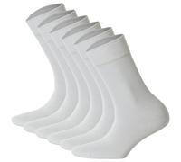 Hudson 6 Paar Damen Socken - Only 6-Pack, Strumpf, Komfortbund, Einfarbig Weiss 39-42 (5,5-7,5 UK)