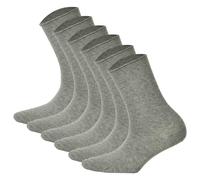Hudson 6 Paar Damen Socken - Only 6-Pack, Strumpf, Rollrand, Einfarbig 39-42 Grau