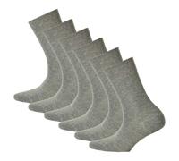 Hudson 6 Paar Damen Socken - Only, Strumpf, Komfortbund, Einfarbig (3x 2-Pack) Silber / 35-38 (2,5-4,5 UK) 35-38 Grau