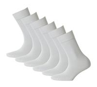 Hudson 6 Paar Damen Socken - Only, Strumpf, Komfortbund, Einfarbig (3x 2-Pack) Weiss / 39-42 (5,5-7,5 UK) 39-42 Weiß