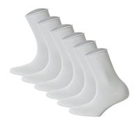 Hudson 6 Paar Damen Socken - Only, Strumpf, Rollrand, Einfarbig (3x 2-Pack) Weiss 39-42 (5,5-7,5 UK)
