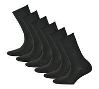 Hudson 6 Paar Damen Socken, Relax Cotton Strumpf, Komfortbund, uni (6x 1 Paar) (Schwarz (0005), 35-38 (6 Paar))