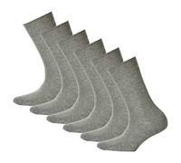 Hudson 6 Paar Damen Socken, Relax Cotton Strumpf, Komfortbund, uni (6x 1 Paar) (Silber (0502), 35-38 (6 Paar))