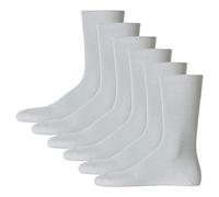 Hudson 6 Paar Herren Socken, Relax Cotton Strumpf, ohne Gummifäden (6x 1 Paar) (Weiss (0008), 43-44 (6 Paar))
