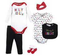 Hudson Baby Baby M dchen Hudson Unisex Baumwoll-Babyausstattungsset Merry Bright 6 9 Monate und Kleinkind-T-Shirt-Set Merry Bright Months US