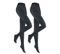 Hudson Damen Strumpfhosen Simply 40 2-Pack semi-blickdicht matt 40 DEN Marine 0337 44-46
