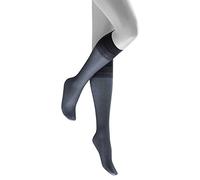 HUDSON Damen Glamour 20 Kniestrümpfe, Transparent, Blau (Marine 0335), (Herstellergröße: 39/42)