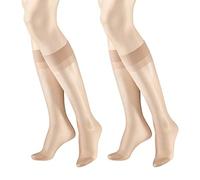 Hudson Damen Kniestrümpfe Lilly Lafina 15 2-Pack druckfreier Bund 15 DEN