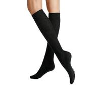 Hudson Damen Kniestrümpfe Only 2-Pack, wärmend, 75% Schurwolle, braunmeliert, Gr. 35–38