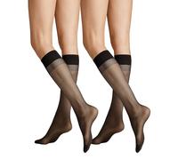 Hudson Shoes Kniestrümpfe SIMPLY 20 2er-Pack – 20 DEN, druckfreier Komfortbund – Damen 39-42, natur