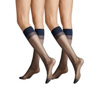 Hudson Damen Kniestrümpfe Simply 20 To Go 2-Pack druckfrei 20 Den Marineblau 0335 ONESIZE