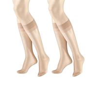 Hudson Damen Kniestrümpfe Simply 20 To Go 2-Pack druckfreier Bund Teint 0010 ONESIZE