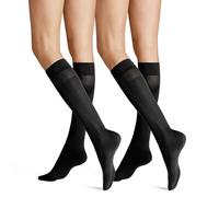 Hudson Kniestrümpfe Simply 40 Damen druckfreier Bund 6er Pack Schwarz 35-38 HU-0005