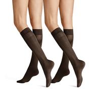 Hudson Shoes Kniestrümpfe SIMPLY 40 2-Pack Damen 40 DEN druckfreier Bund Dunkelbraun Gr. 35-38