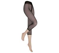 HUDSON Damen Leggings 001589 STUNNING, transparent, 18 den, matt, 44/46, black, schwarz, Feinstrumpf-Leggings mit angesagter 7/8-Bein, 7/8-Länge, weiches Abschlussbündchen mit Rollrand