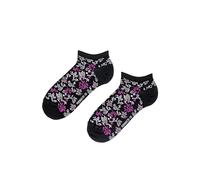 Hudson Shoes Sneaker-Socken Bud Damen Blumenmuster Schwarz 0005 35-38