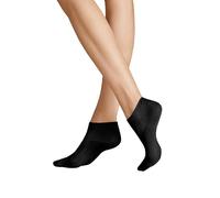 Hudson Damen Sneaker-Socken Relax Cotton Dry, feuchtigkeitsregulierend, 3er-Pack, Schwarz, 39/42
