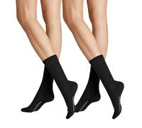 Hudson Women's Only Wool Socken, 100 DEN, Black, 35/38 (2er Pack)