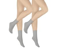 Hudson Damen Socken Only 2-Pack Rollrand Silber 0502 Gr. 39-42