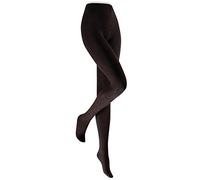 Hudson Damen Strumpfhose 025560 RELAX MONTANA, blickdicht, Strickstrumpfhose, 44/46, schwarzbraun, braun, aus 90% Baumwolle, Baumwollstrumpfhose, verstärkte Spitze und Ferse