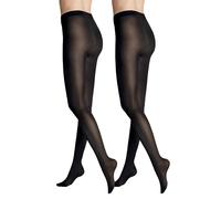 Hudson Feinstrumpfhose, 40 DEN, (2 St.), in DEN mit extrakomfortablem Bund 48/50 schwarz Damen Feinstrumpfhosen Strumpfhosen Damenwäsche Feinstrumpfhose 48/50 schwarz, schwarz
