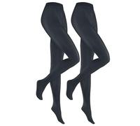 Hudson Damen Strumpfhosen Simply 40 2-Pack semi-blickdicht matt 40 DEN Marineblau 0335 44-46