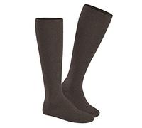HUDSON Herren Kniestrümpfe 004900 RELAX COTTON, Strick, 43/44, dunkelbraun-mel., Braun, 97% Baumwolle, wärmend und weich, ohne einengende Gummifäden, druckfreier RELAX-Komfortbund
