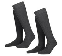 Hudson Damen ONLY 2-Pack KSH Kniestrümpfe, GRAU-Mel, 43/46 (2er Pack)