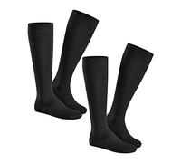 Kniestrümpfe HUDSON "ONLY 2-PACK", Herren, Gr. 43-46, schwarz, Baumwollmischung, normal, Socken Kniestrümpfe, Komfortbund mit weitem Fußausschnitt (38883204-43) schwarz