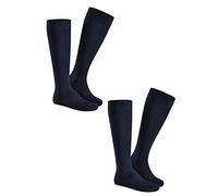 Kniestrümpfe HUDSON "ONLY 2-PACK", Herren, Gr. 39-42, marine, Baumwollmischung, normal, Socken Kniestrümpfe, Komfortbund mit weitem Fußausschnitt (14764234-39) marine