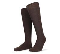 Hudson Shoes Kniestrümpfe Relax Cotton – 3er Pack – Braun mel. – Größe 45-46 (III)