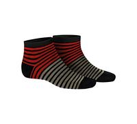 Hudson Herren Sneaker Socke TWICE | Strick | Black | modische Ringel