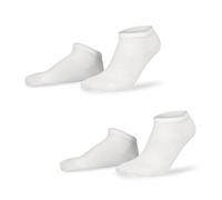 Hudson 2 Paar Herren Sneaker Socken - Only 2Pack, Füssling, Invisible, Einfarbig Weiss 47-50 (12-15 UK)
