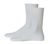Hudson Herren Socken Only 2-Pack druckfreier Bund White 0008 43-46