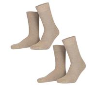 Hudson Herren Socken Only 2-Pack druckfreier Bund Beigemel. 0723 39-42