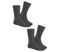 Hudson Herren Socken Only 2-Pack – druckfreier Bund, Grau-melange, Größe 39-42