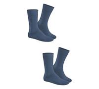 Hudson Herren Socken Only 2-Pack druckfreier Bund Marine-mel. 0387 39-42