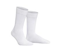 Hudson Herren Socken Relax Cotton druckfreier Bund White 0008 43-44