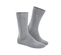 HUDSON Herren Socken Relax Cotton druckfreier Bund Silber 47-48