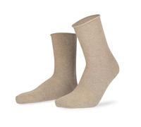 Hudson Herren Socken Relax Soft druckfreier Bund Beige meliert 0723 Größe 39-42